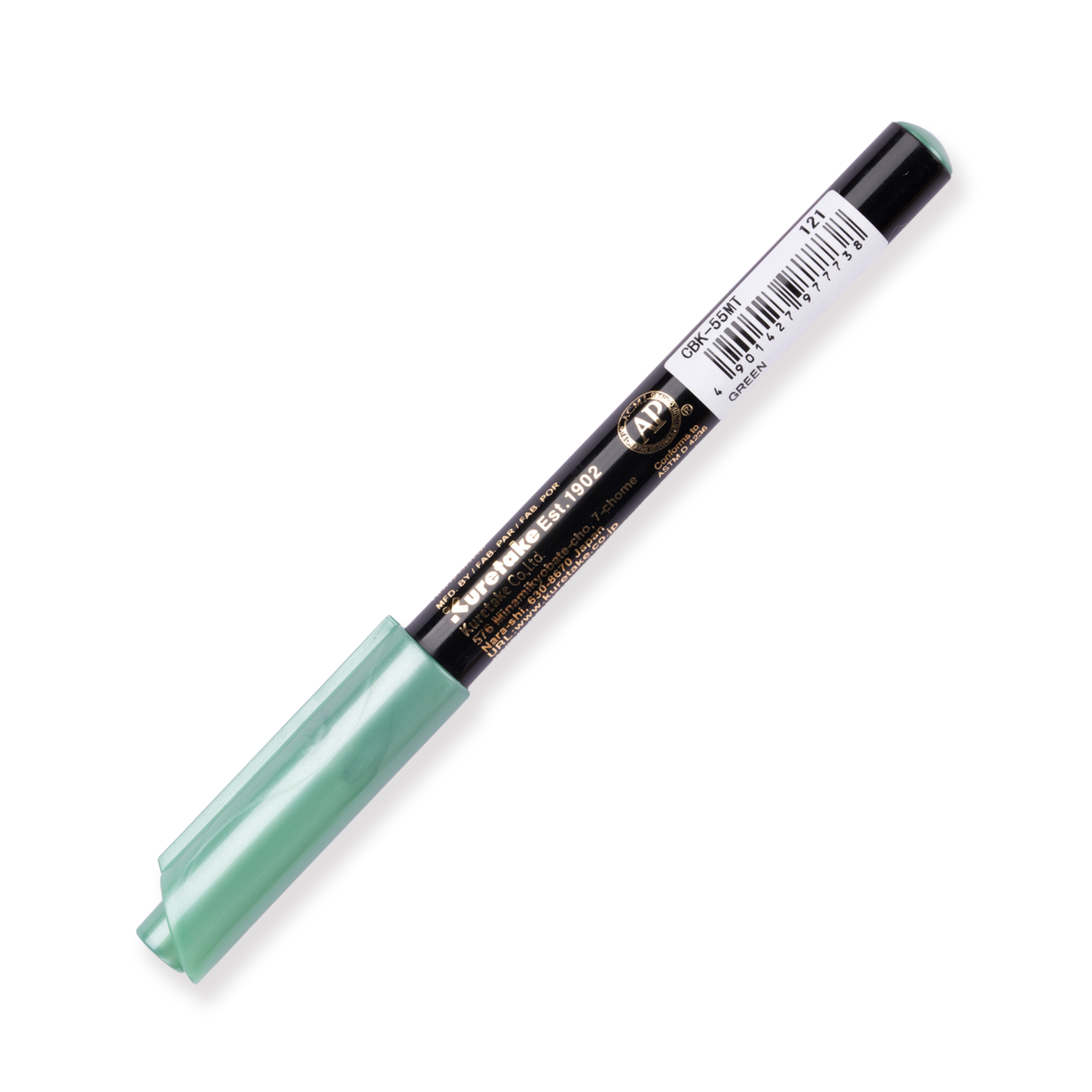 Kuretake Zig Fudebiyori Metallic Brush Pen - Green 121