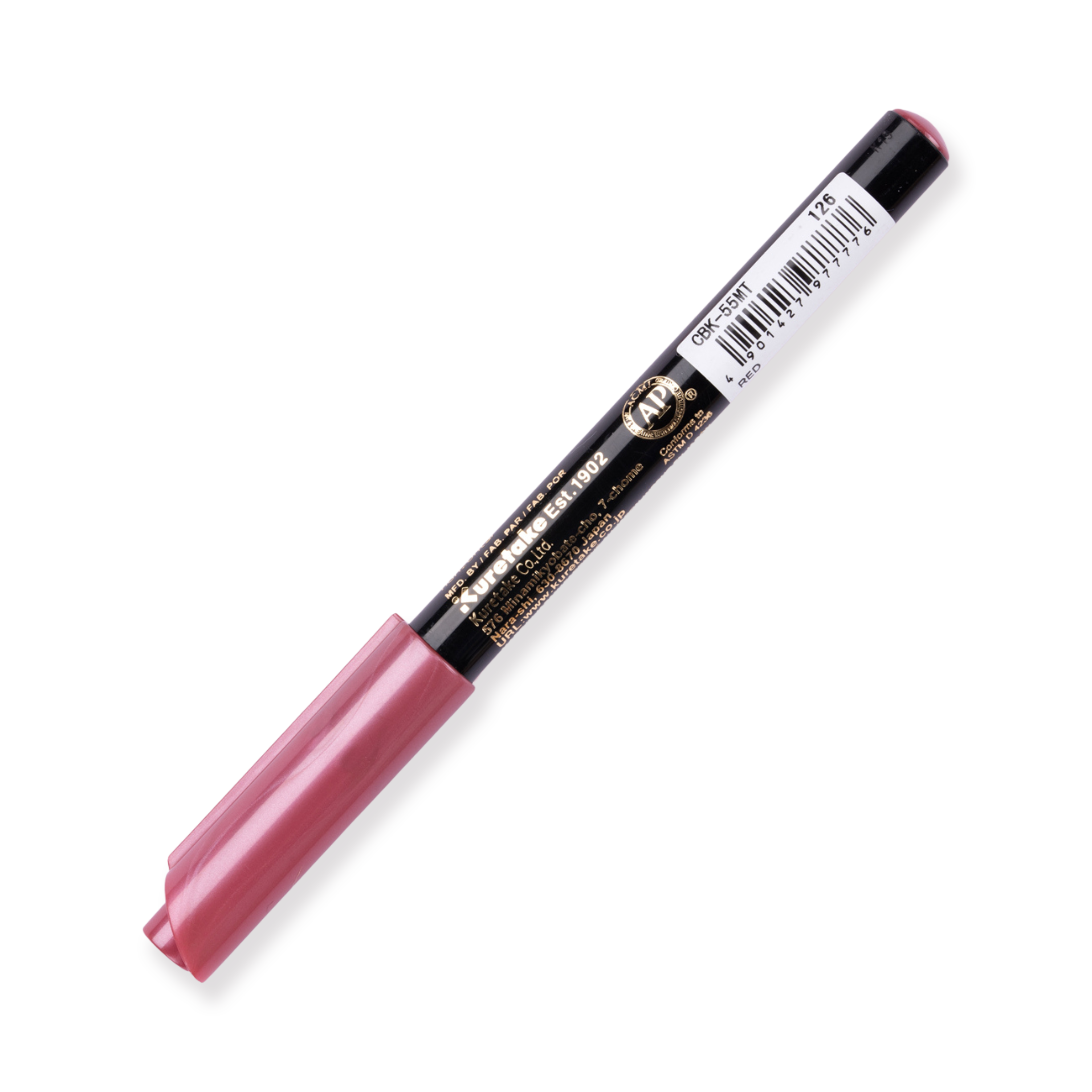 Kuretake Zig Fudebiyori Metallic Brush Pen - Red 126