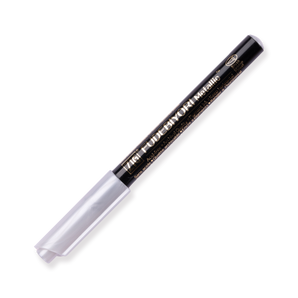 Kuretake Zig Fudebiyori Metallic Brush Pen - Silver 102