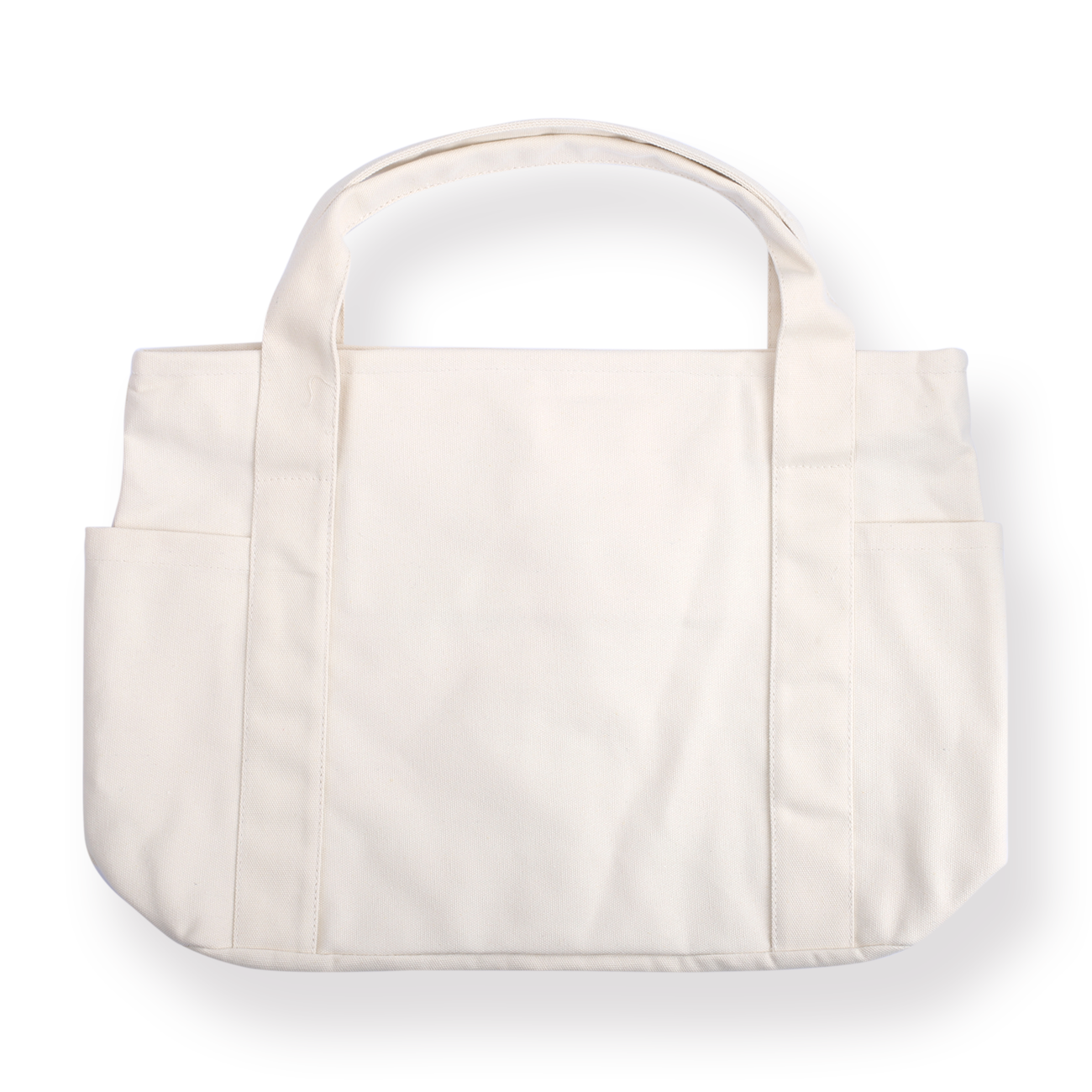 Large Capacity Multi-pocket Tote Bag - White - Stationery Pal