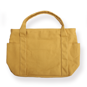 Large Capacity Multi-pocket Tote Bag - Yellow - Stationery Pal