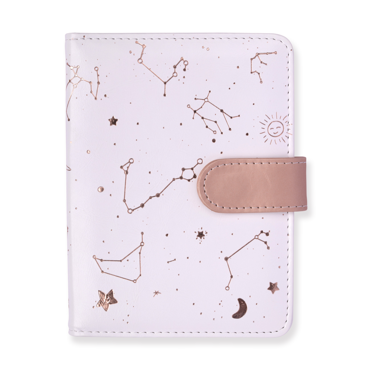Leather Constellation Pattern Notebook - White – Stationery Pal
