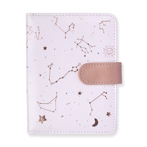 Leather Constellation Pattern Notebook - White