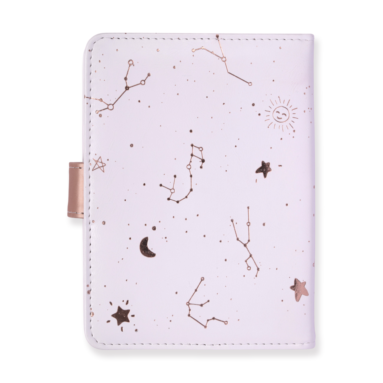 Leather Constellation Pattern Notebook - White – Stationery Pal