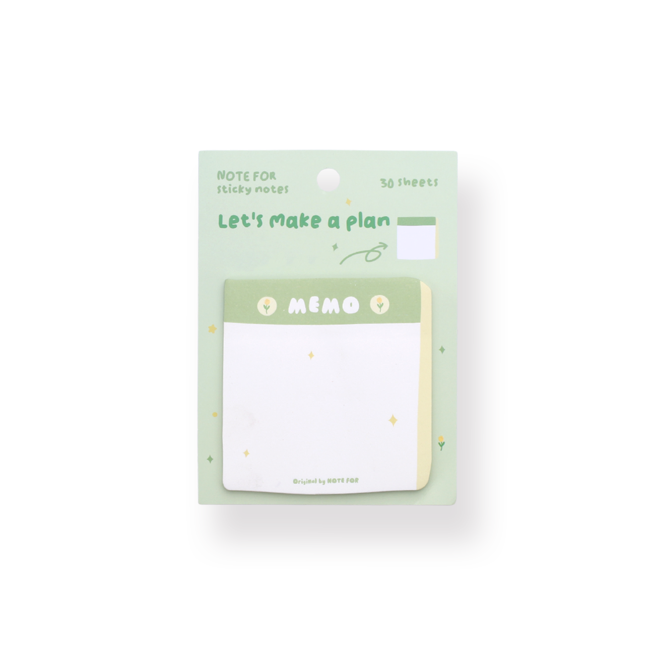 Let's Make a Plan Sticky Notes - Memo - Green - Stationery Pal