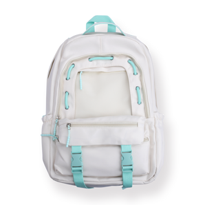 Macaron Color Backpack - White - Stationery Pal