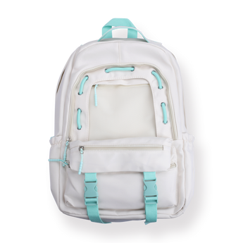 Macaron Color Backpack - White - Stationery Pal