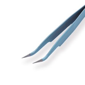 Macaron Curved Pointed Tweezer - Blue