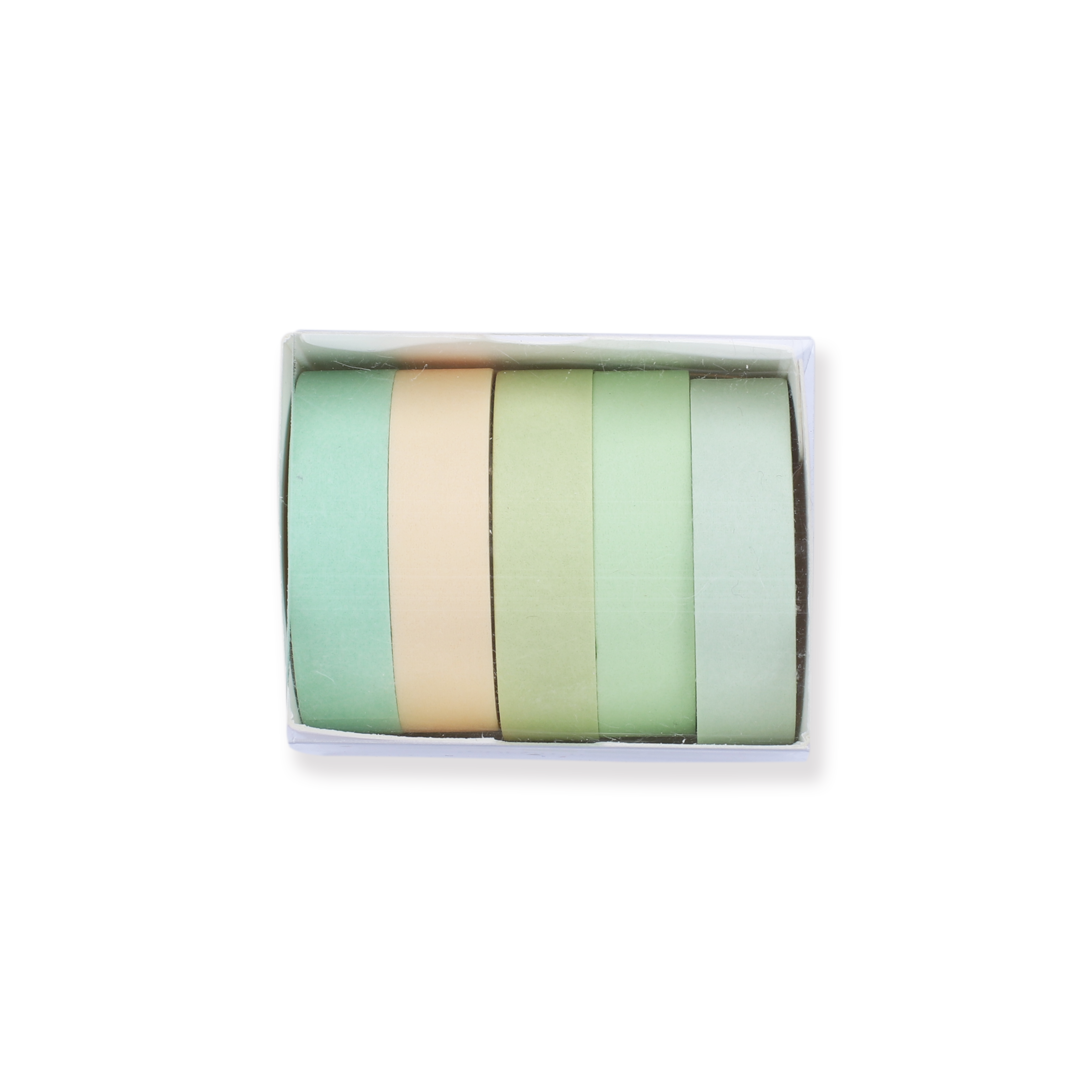 Macaron Pure Color Washi Tape - Set of 5 - Green