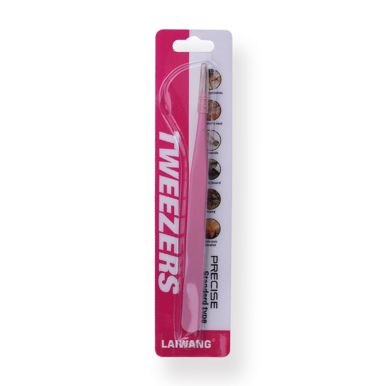 Macaron Straight Pointed Tweezer - Pink