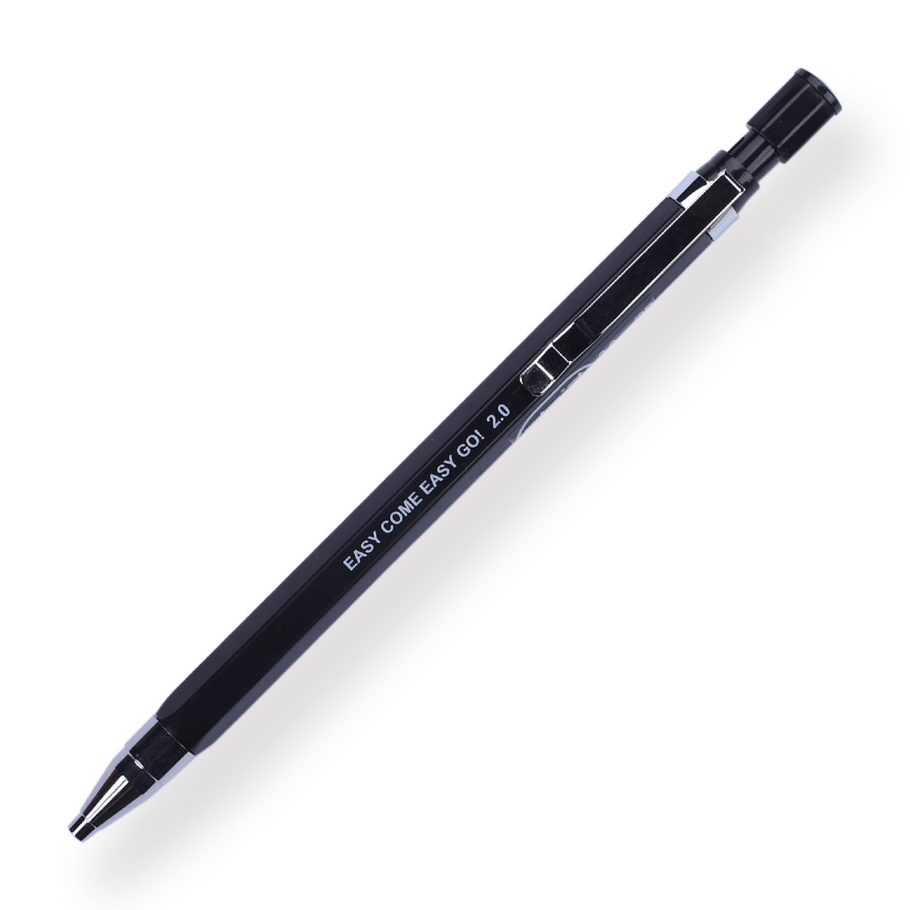 Mechanical Pencil with Built-in Sharpener - 2.0 mm - Black - Stationery Pal