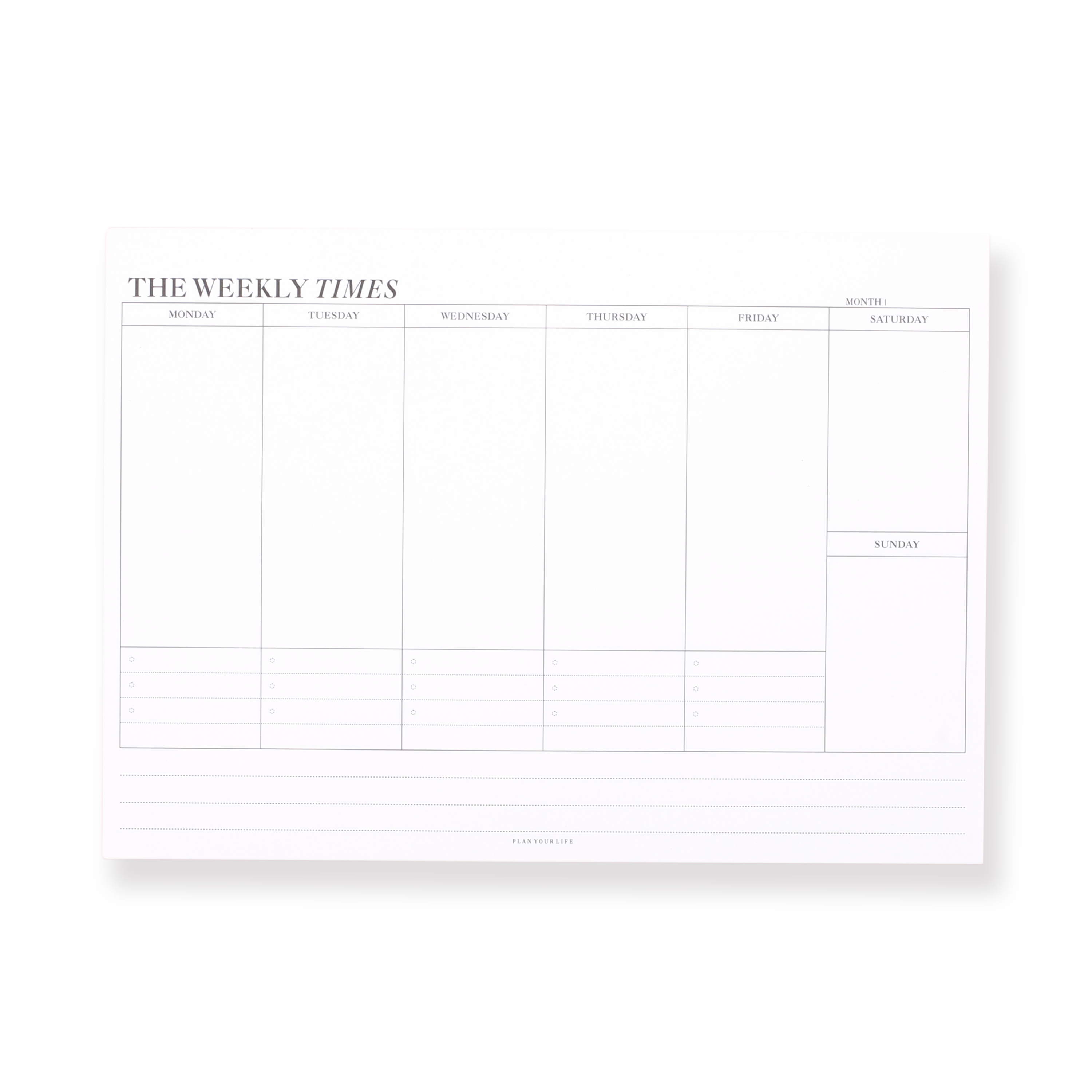 Memo Notepad - The Weekly - Stationery Pal