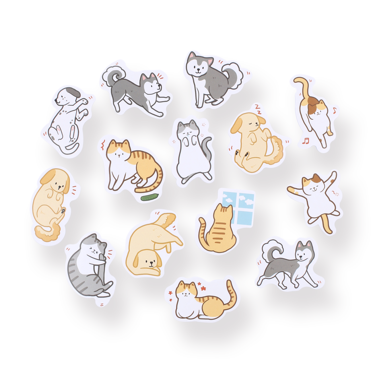 Meow & Woof Stickers — Stationery Pal