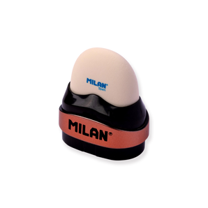 Milan Capsule Sharpener + Eraser Copper - Black