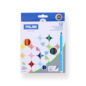 Milan Fibre Pens - Set of 12 - Stationery Pal