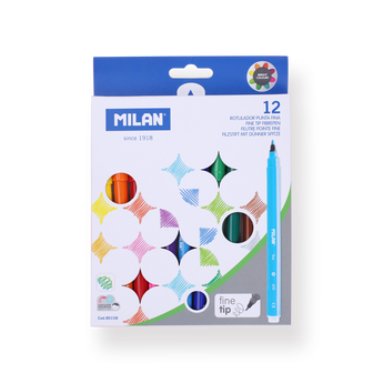 Milan Fibre Pens - Set of 12 - Stationery Pal