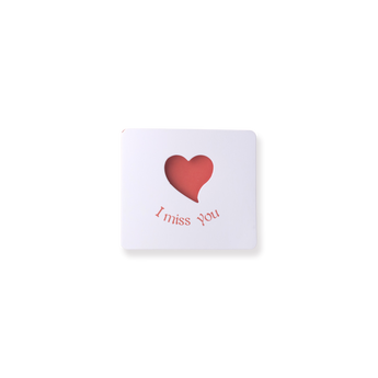 Mini Hollow Out Greeting Card - Heart - Stationery Pal