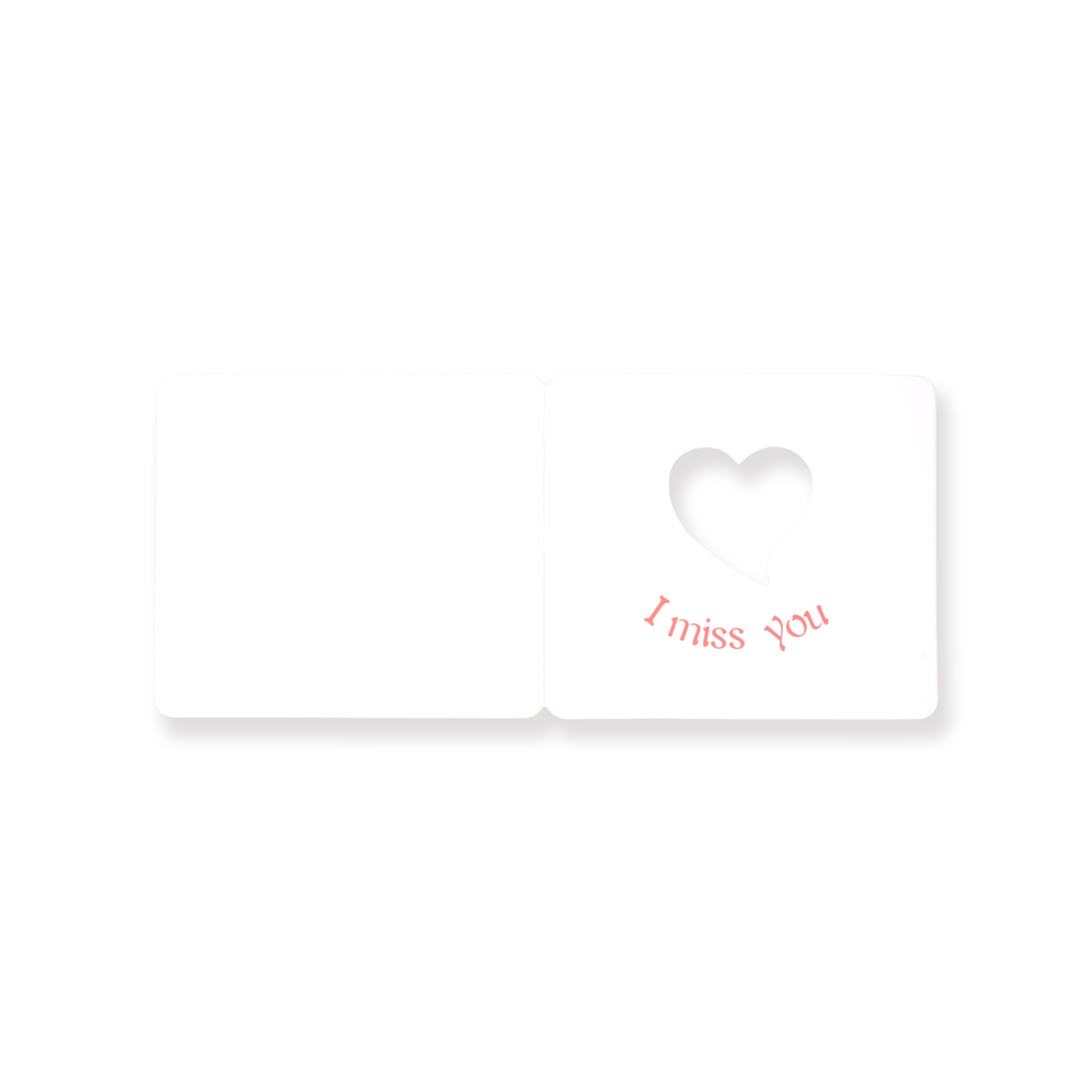 Mini tarjeta de felicitación hueca - Corazón