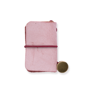 Mini Leather Notebook - Pink - Stationery Pal