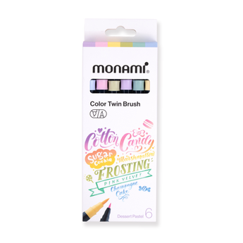 Monami Color Twin Brush - Dessert Pastel Set - Stationery Pal