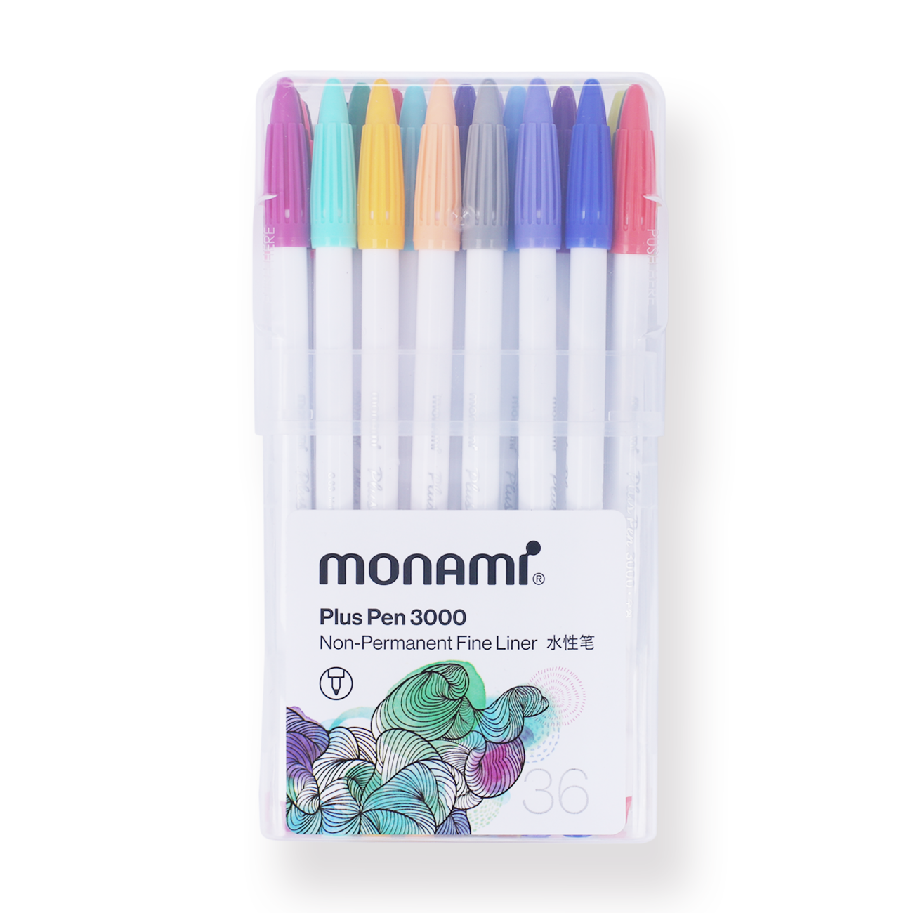 Monami Plus Pen 3000 - Cream Color - Set of 12
