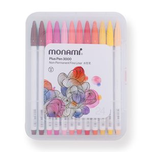 Monami Plus Pen 3000 - 24 Colors Set - Stationery Pal