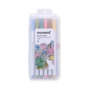 Monami Plus Pen 3000 - Cream Color - Set of 6 - Stationery Pal