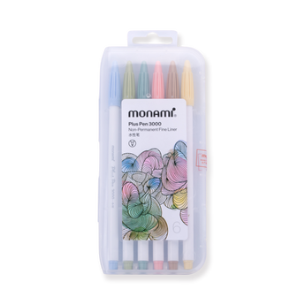 Monami Plus Pen 3000 - Cream Color - Set of 6 - Stationery Pal