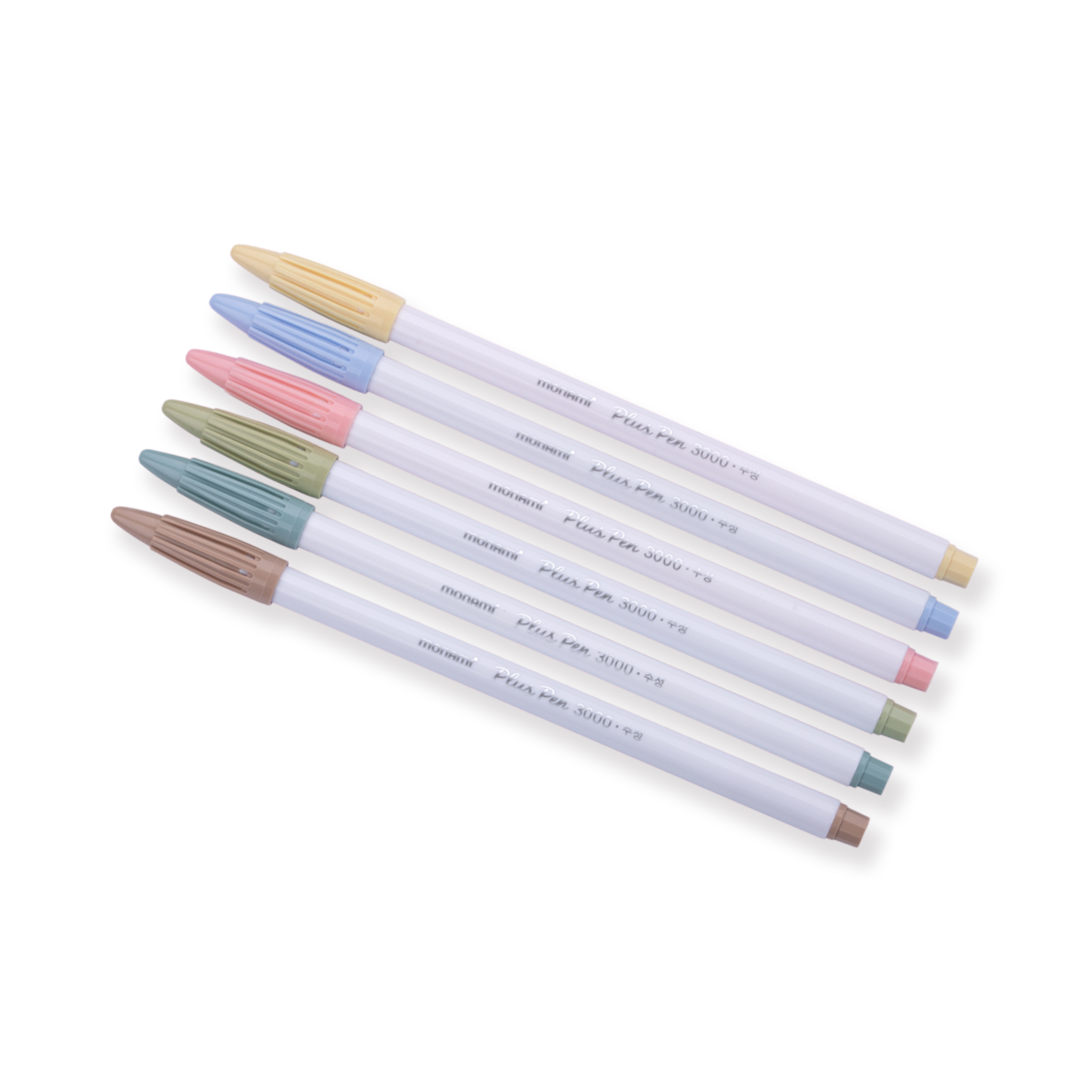 Monami Plus Pen 3000 - Cremefarbe - 6er-Set