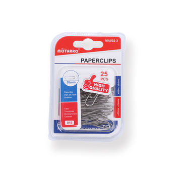 Motarro Silver Paper Clips - 50mm - Stationery Pal