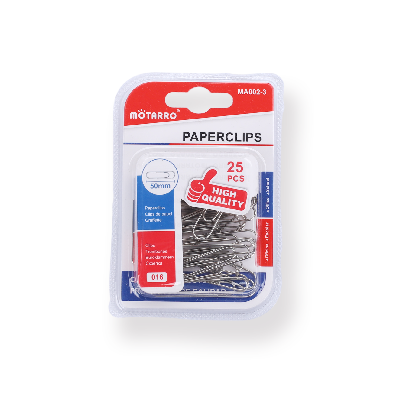 Motarro Silver Paper Clips - 50mm - Stationery Pal