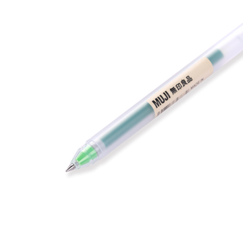 Muji Cap Type Gel Ink Pen mm Yellow Green - Main Image
