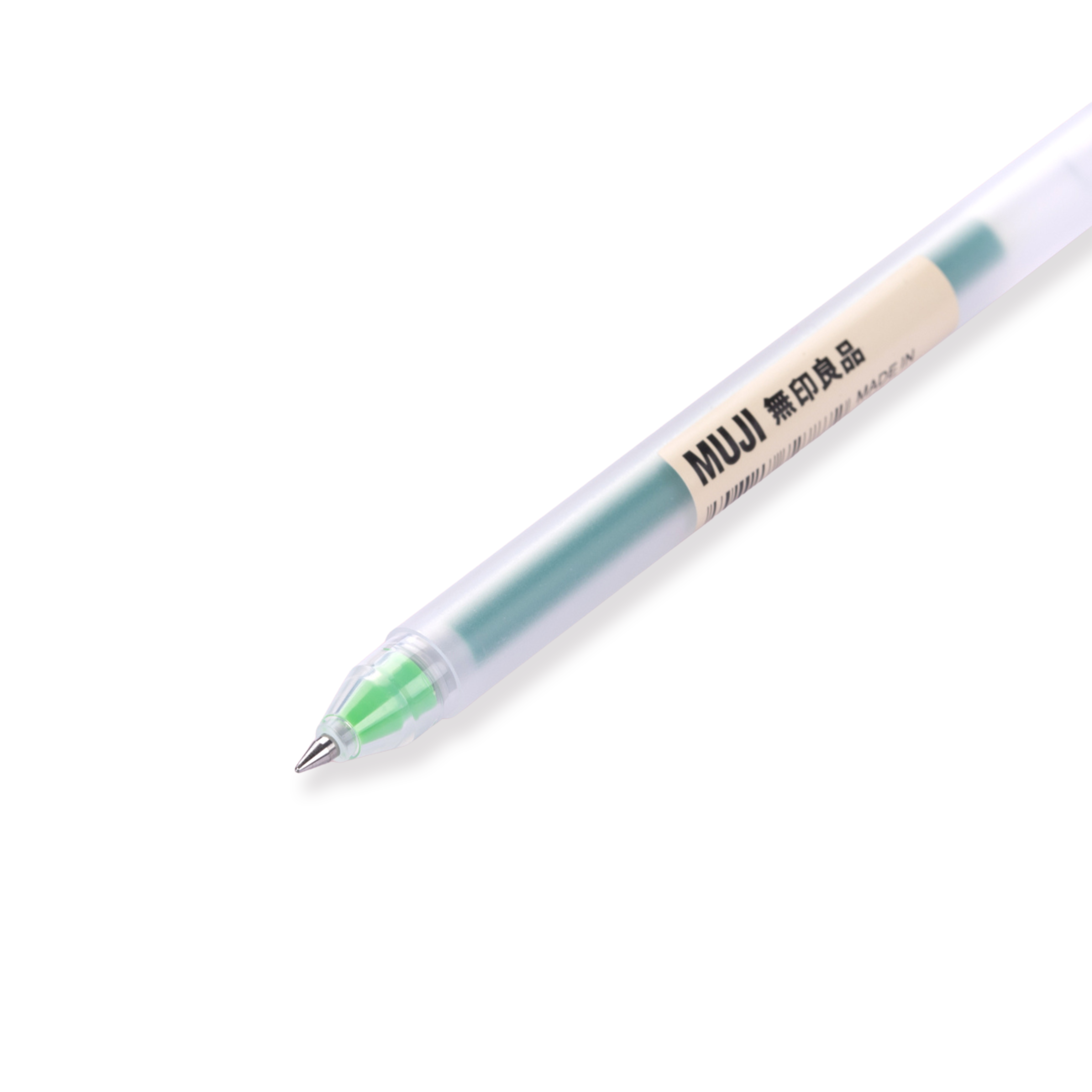 Muji Cap Type Gel Ink Pen - 0.5 mm - Yellow Green