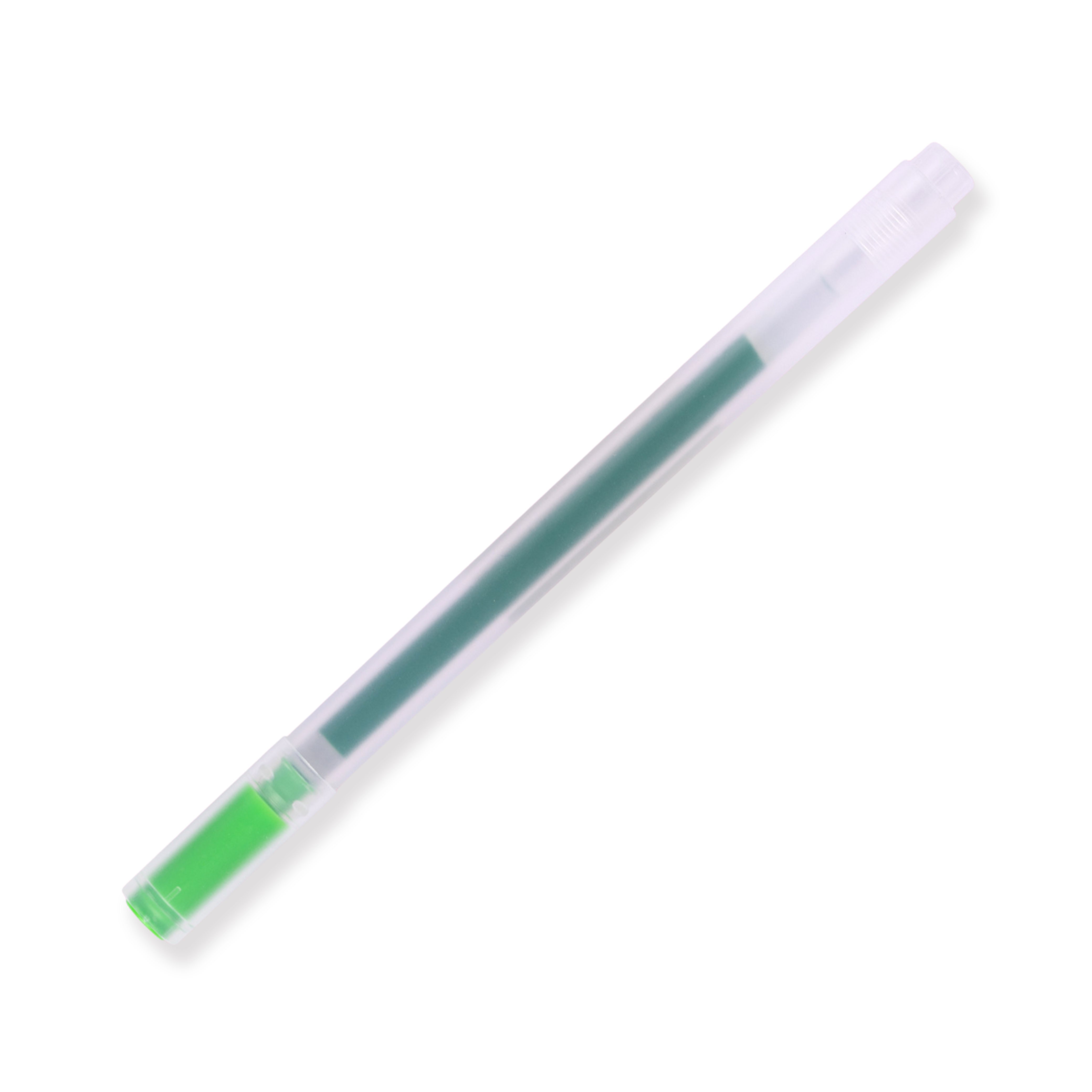 Muji Cap Type Gel Ink Pen - 0.5 mm - Yellow Green