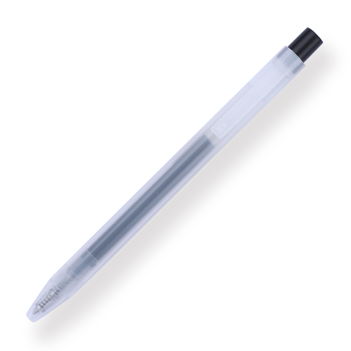 MUJI Gel Ink Ballpoint Pen Cap Type 10 Pieces Set, Black, 0.5 mm Nib Size