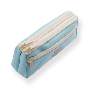 Multi-functional Dual-Zippered Pencil Case - Mint - Stationery Pal