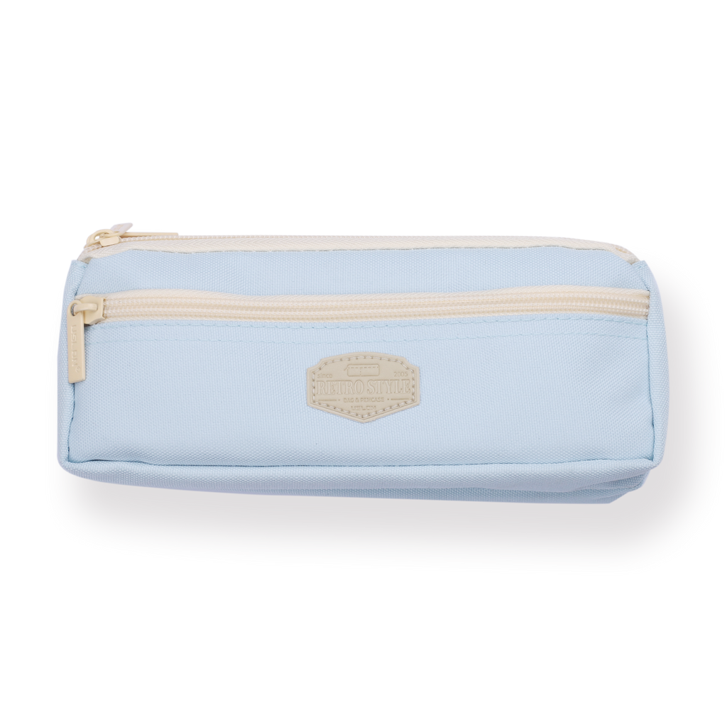 Multi-functional Dual-Zippered Pencil Case - Sky Blue — Stationery Pal