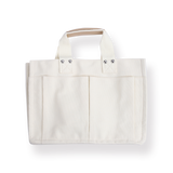 Multi-pocket Satchel Shoulder Bag - White - Stationery Pal