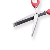 Multi-purpose Five-layer Scissors - Red - Stationery Pal