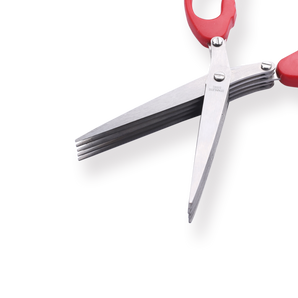 Multi-purpose Five-layer Scissors - Red - Stationery Pal