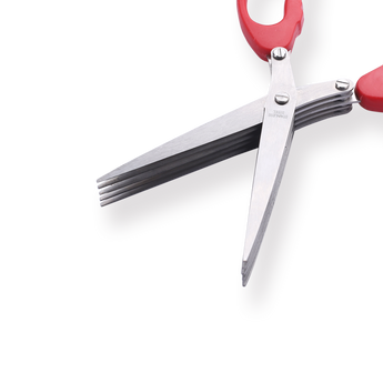 Multi-purpose Five-layer Scissors - Red - Stationery Pal