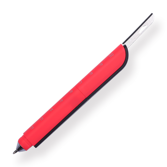 Multifunction Pen Cutter 4 in 1 - Red - Stationery Pal