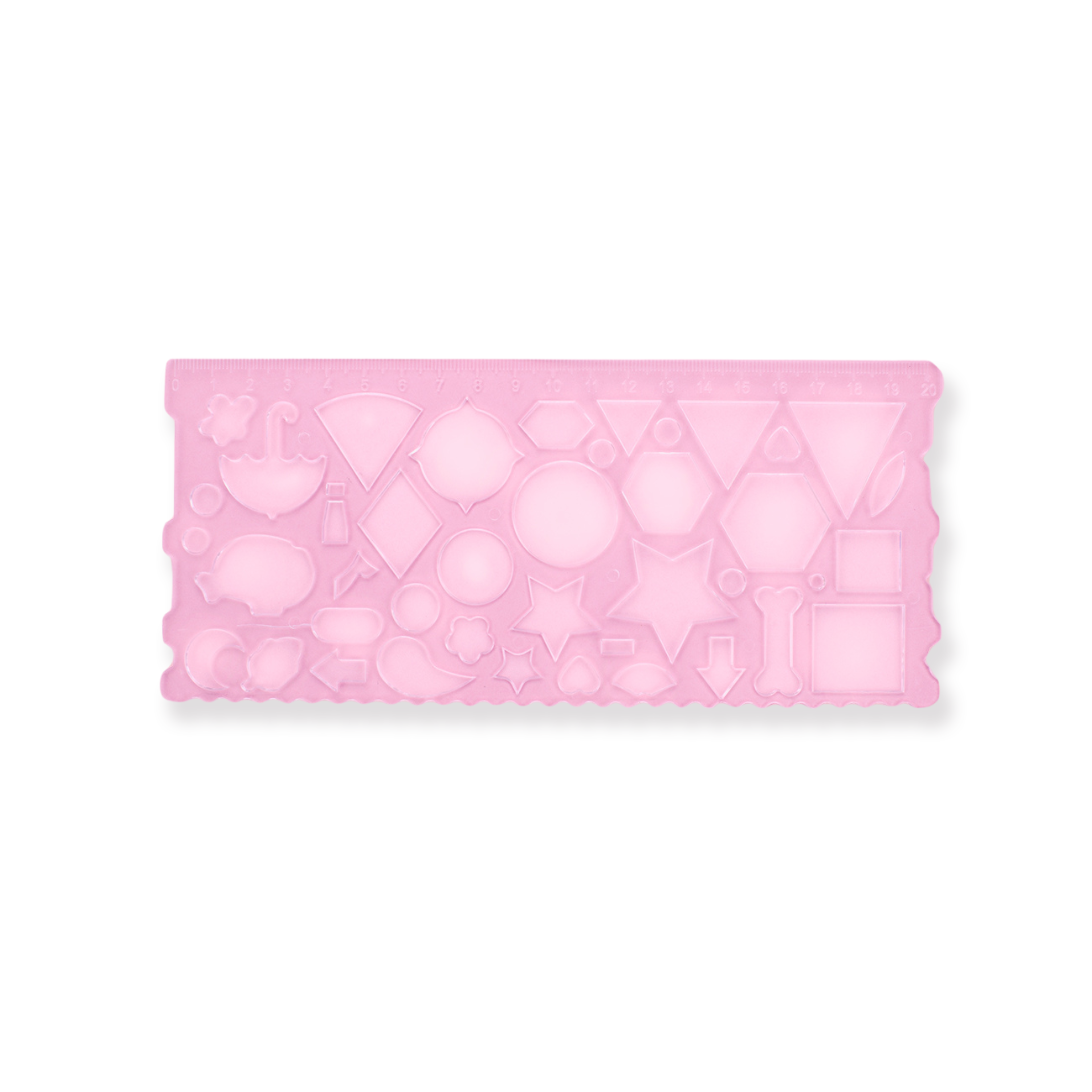 Multifunctional Geometric Ruler - Pink – Stationery Pal
