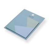 Nakabayashi W/U Square Sticky Notes - Blue - Stationery Pal