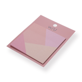 Nakabayashi W/U Square Sticky Notes - Pink - Stationery Pal