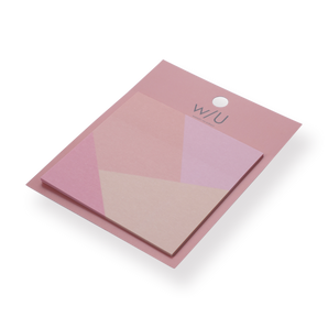 Nakabayashi W/U Square Sticky Notes - Pink - Stationery Pal