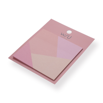 Nakabayashi W/U Square Sticky Notes - Pink - Stationery Pal