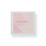 Nakabayashi W/U Square Sticky Notes - Pink - Stationery Pal