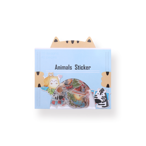 Nekoni Animal Stickers - Love Hippopotamus - Stationery Pal