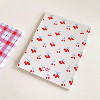 Little Cherry Argyle Grid Non-Adhesive Memo Pad - Little Cherry